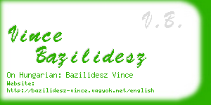 vince bazilidesz business card